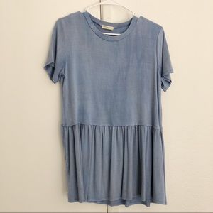 Blue Peplum Tee